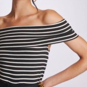 Maeve By Anthropologie off the shoulder striped top